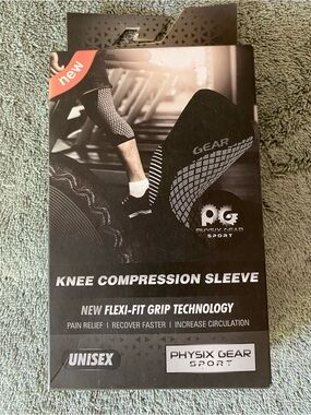 Black Knee Compression Sleeve - Unisex Support